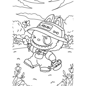 Aventuras Coloridas de Labubu no Jardim