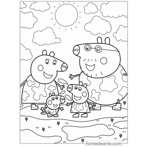 Aventuras Coloridas com a Família Pig