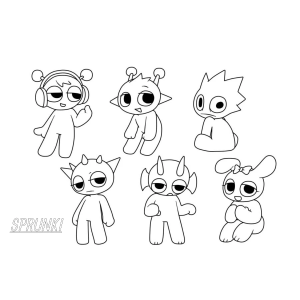 Aventuras Coloridas com os Personagens Sprunki