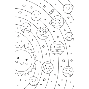 Aventuras Cósmicas: Colorir o Sistema Solar