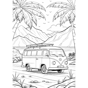 Aventuras com a Kombi na Praia