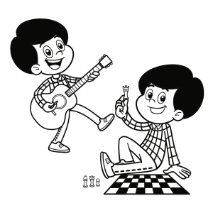 Aventuras Musicais e de Xadrez com 3 Palavrinhas