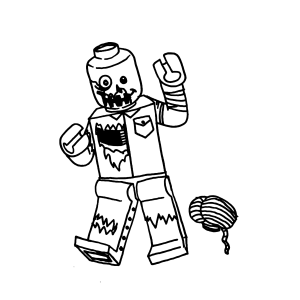 Aventuras do Zumbi LEGO em Preto e Branco