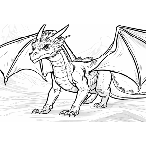 Aventure-se Colorindo um Dragão Majestoso