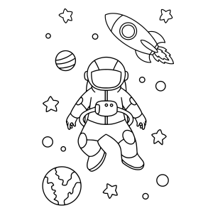Aventureiro Espacial em Missão Cósmica