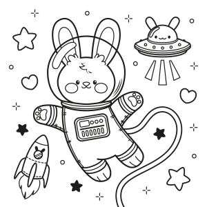 Aventureiro Espacial Kawaii