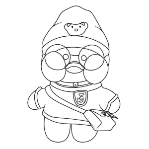 Aventureiro Paper Duck Pronto para Colorir