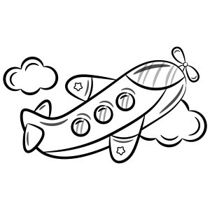 Avião Sob as Nuvens