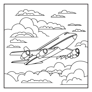 Avião Sobre as Nuvens