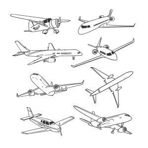 Aviões para Colorir
