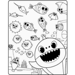 Baby Shark e Seus Amigos no Fundo do Mar