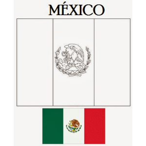 Bandeira para Colorir do México