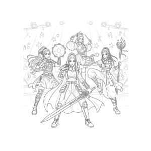 Batalha Épica: Guerreiras do K-Pop em Ação