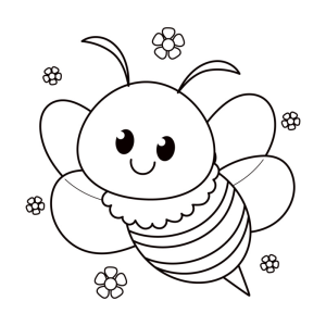 Bee Aventureira em Um Campo Florido
