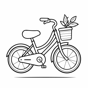 Bela Bicicleta para Colorir