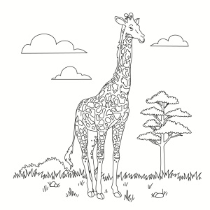 A Bela Girafa no Serengeti