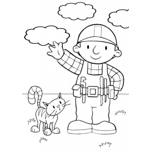 Bob, o Construtor e seu Gato Ajudante