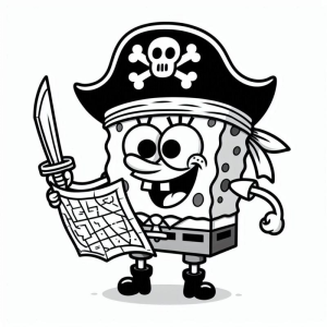 Bob Esponja Pirata à Caça de Tesouros!