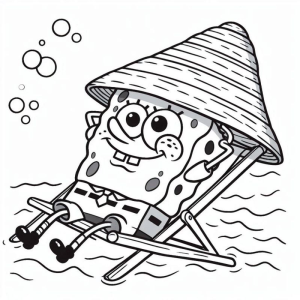 Bob Esponja Relaxando no Verão