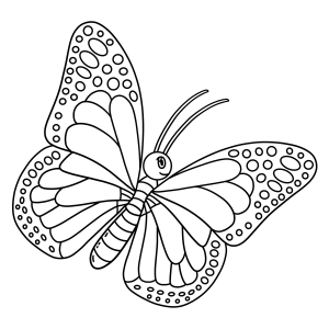 Borboleta Delicada para Colorir