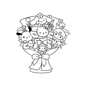 Bouquet Encantado de Hello Kitty e Seus Amigos