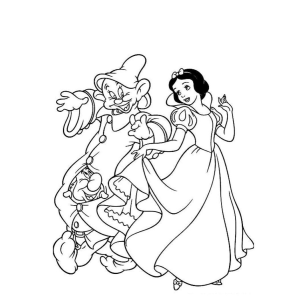 Branca de Neve e os Anões Prontos para Colorir