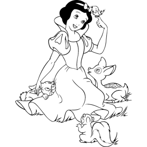 Encanto da Branca de Neve na Floresta