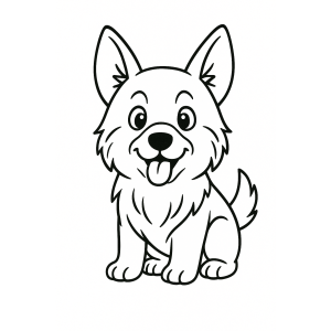 Cachorrinho Encantador em Preto e Branco