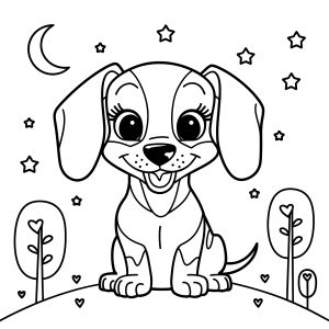Cachorrinho Sob as Estrelas