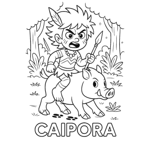 Caipora: Guardião da Floresta em Ação