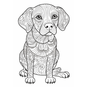 Cão de Estilo Zen para Colorir