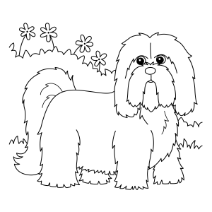 Cãozinho Adorável para Colorir