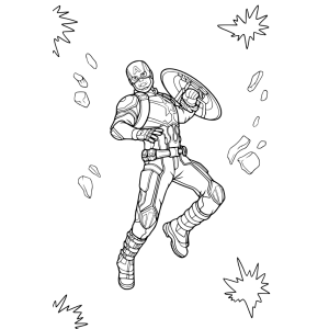 Capitão América: Aventura para Colorir