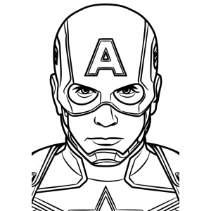 Capitão América em Linha para Colorir