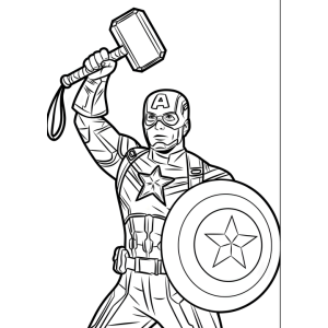 Capitão América Empunha o Mjölnir