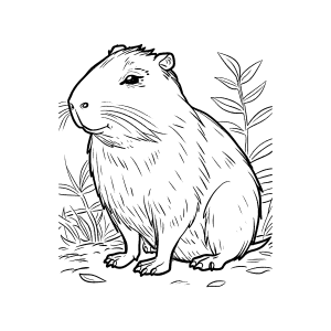 Capivara Aguardando Cores