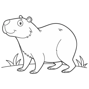 Capivara Alegre no Campo