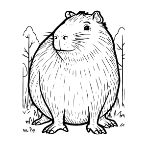 Capivara Encantada na Floresta