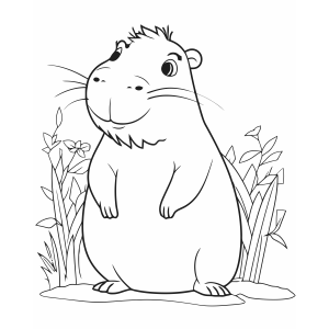 Capivara Encantada no Jardim