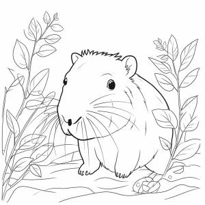 Capivara Encantadora na Natureza