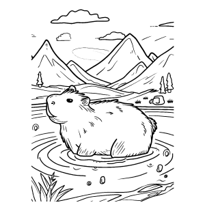 Capivara no Rio Sereno