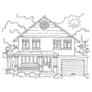 Uma Casa Aconchegante para Colorir