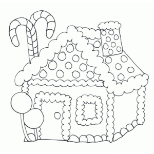 Casa de Doces Encantada para Colorir