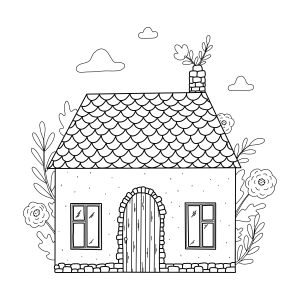 Casa Super Encantada para Colorir