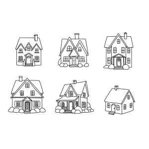 Casas Encantadas para Colorir