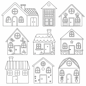 Casas Encantadoras para Colorir