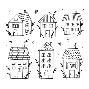 Casas Encantadoras para Colorir