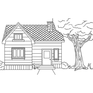 Casinha para Colorir