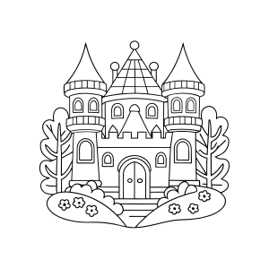 Encantador Castelo de Contos de Fadas