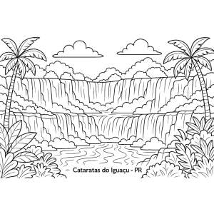 Cataratas do Iguaçu: Um Paraíso Natural para Colorir